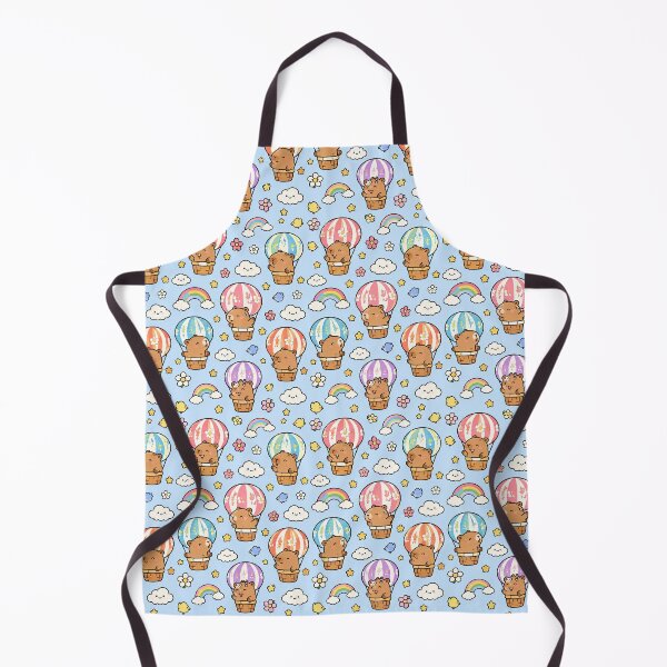 Item preview, Cute Capybara Hot Air Balloon Pattern designed and sold by Soft Berry Studio.