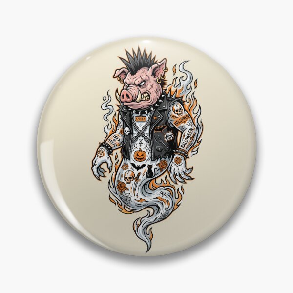 Artikelvorschau, Trick or treat - Punk pig ghost - Scary Halloween entworfen und verkauft von ParadoxParadox.