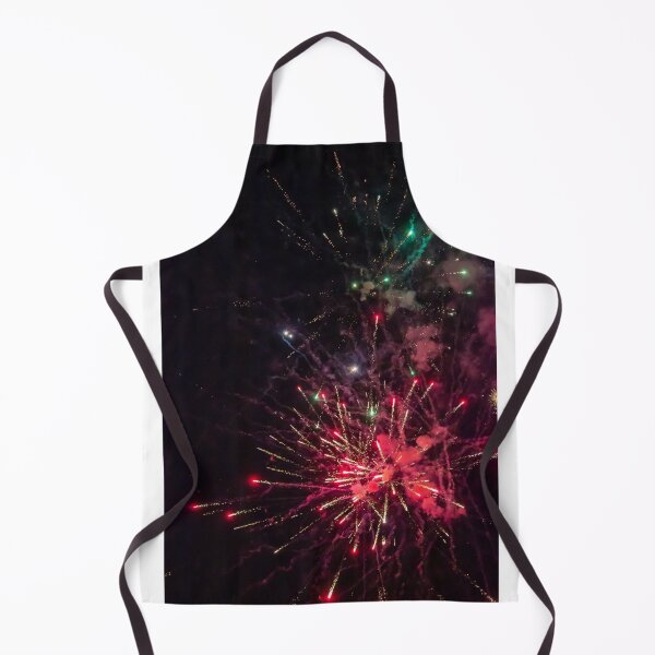 Item preview, Colorful Fireworks Explosion Over Night Sky Celebrating Holiday Event With Red Green Sparks And Smoke designed and sold by Nmallia.