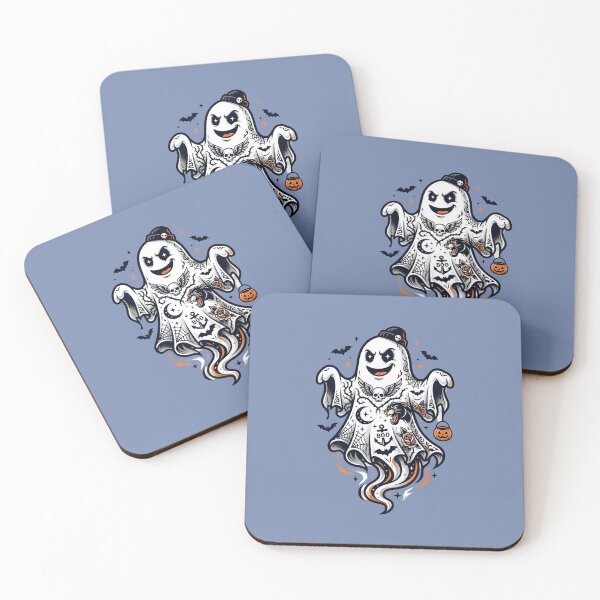 Artikelvorschau, Inked  Ghost - Trick or treat - Scary Halloween Ghost entworfen und verkauft von ParadoxParadox.