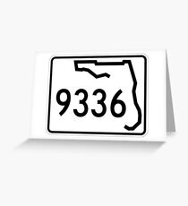 Florida State Road SR 9336 | United States Highway Shield Sign Greeting Card