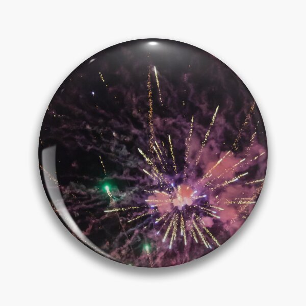 Item preview, Colorful Fireworks Explosion Over Night Sky Celebrating Holiday Event With Red Green Sparks And Smoke designed and sold by Nmallia.