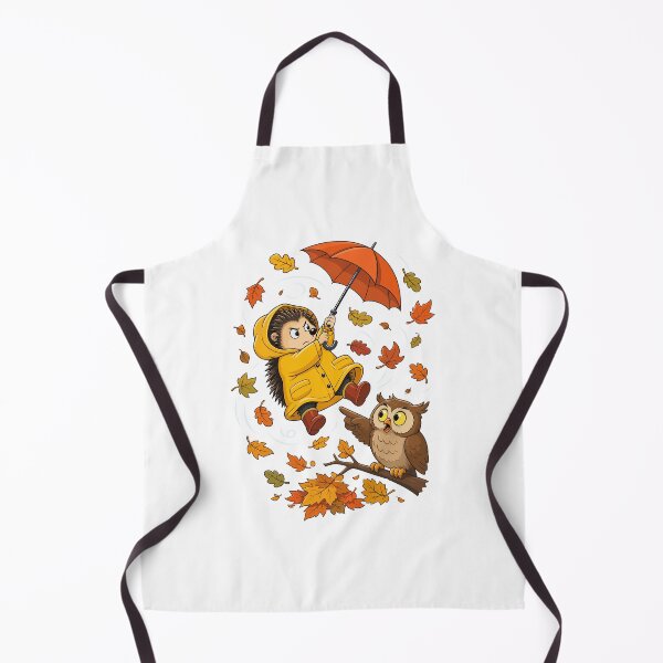 Item preview, Autumn Storm — Prickly Hero with Umbrella and Surprised OwlCopy of Forest Friends Autumn Sticker — Owl, Fox, Hedgehog and Rabbit Around a Big Mushroom designed and sold by Krasnovaovaova.