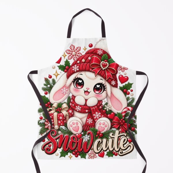 Item preview, Snow Cute Christmas Bunny – Red Kawaii Winter Kids Holiday Girly Gift designed and sold by SaNaCreation13.
