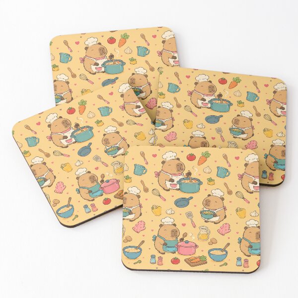 Item preview, Cute Capybara Little Chef Pattern designed and sold by Soft Berry Studio.