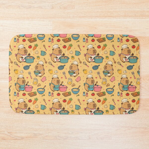 Item preview, Cute Capybara Little Chef Pattern designed and sold by Soft Berry Studio.