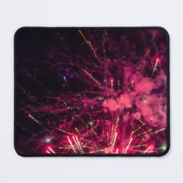 Item preview, Colorful Fireworks Explosion Over Night Sky Celebrating Holiday Event With Red Green Sparks And Smoke designed and sold by Nmallia.