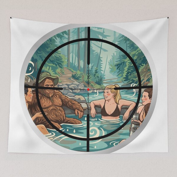 Item preview, Funny Bigfoot Sighting - Rizz in The Hot Springs designed and sold by Spank My Yeti.