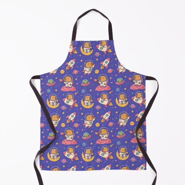 Item preview, Cute Capybara Space Adventure Pattern designed and sold by Soft Berry Studio.