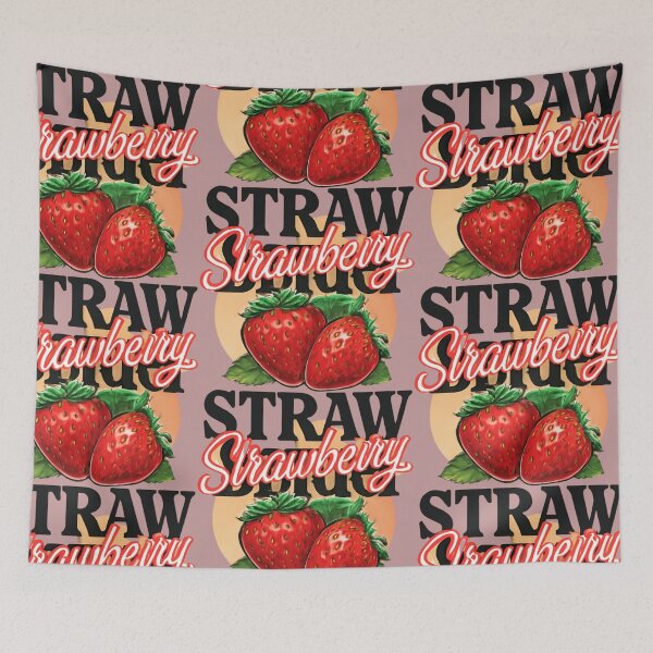 Item preview, Vintage Strawberry Streetwear Graphic - Retro Fruit Typography Design designed and sold by trendplusco.