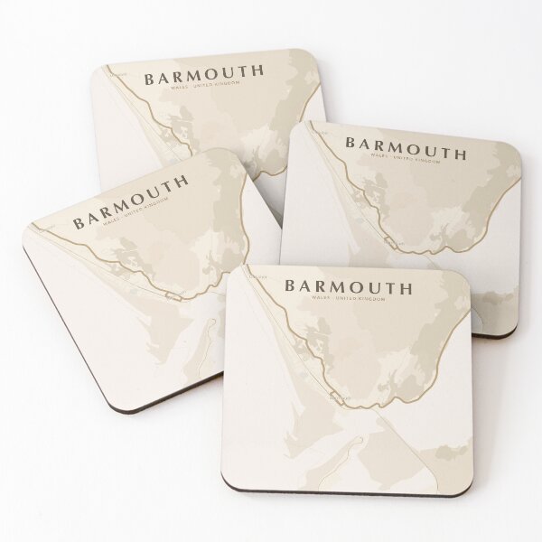 Item preview, Barmouth Map Poster - Egyptian Cotton Light designed and sold by Patterned by Pixels.