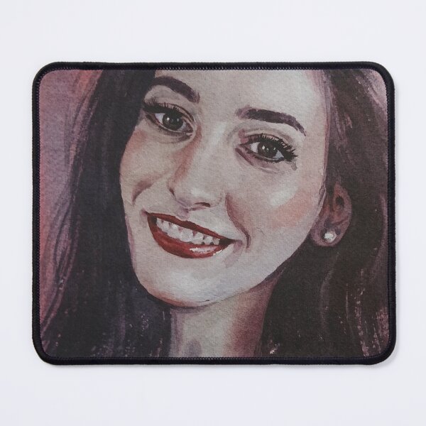Item preview, Smiling Brunette Woman Watercolor Portrait designed and sold by SlavaArt.