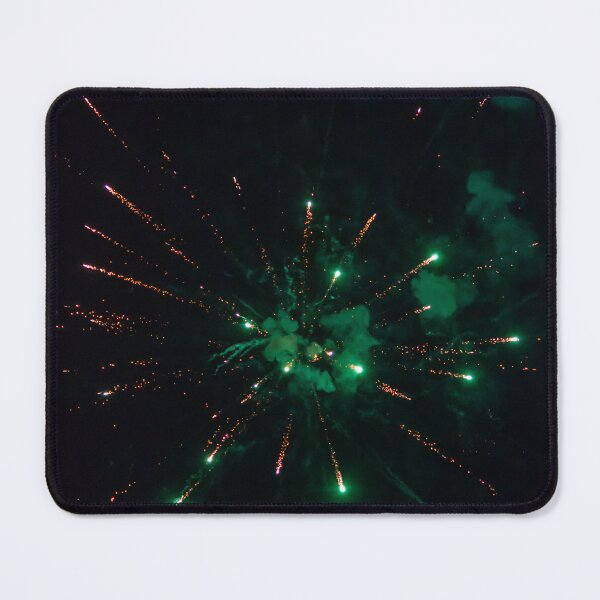 Item preview, Colorful Fireworks Explosion Over Night Sky Celebrating Holiday Event With Red Green Sparks And Smoke designed and sold by Nmallia.