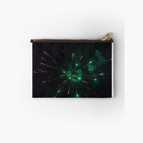 Item preview, Colorful Fireworks Explosion Over Night Sky Celebrating Holiday Event With Red Green Sparks And Smoke designed and sold by Nmallia.