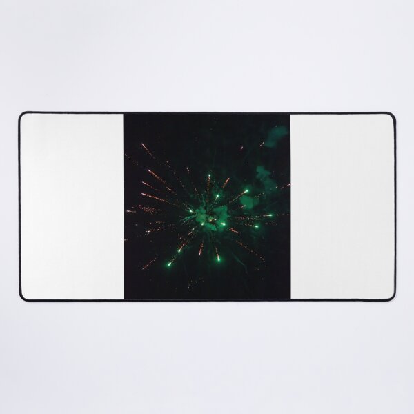 Item preview, Colorful Fireworks Explosion Over Night Sky Celebrating Holiday Event With Red Green Sparks And Smoke designed and sold by Nmallia.