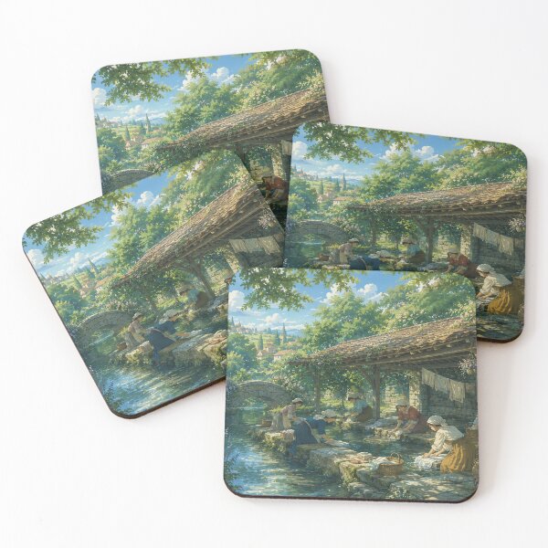 Item preview,  Laundry Day by the River designed and sold by Madame-Verny.