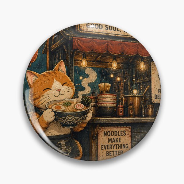 Item preview, Cute Ramen Cat Japanese Street Food designed and sold by Origamoart.