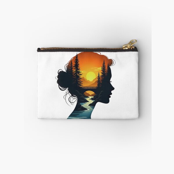 Item preview, Woman Silhouette Sunset Mindscape designed and sold by GabeMountainArt.
