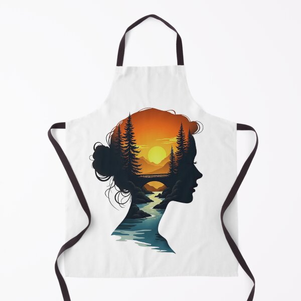 Item preview, Woman Silhouette Sunset Mindscape designed and sold by GabeMountainArt.