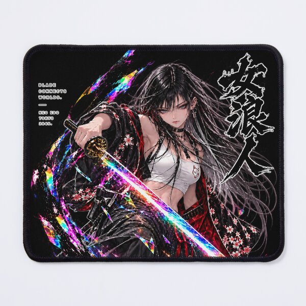 Item preview, Neon Ronin – Cyberpunk Female Samurai designed and sold by Neo Edo Studio.