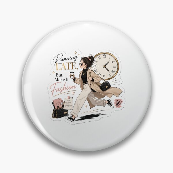 Item preview, Running Late But Make It Fashion | Aesthetic Fashion Girl Sticker designed and sold by BLOOMVELLE.