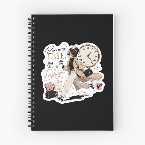 Item preview, Running Late But Make It Fashion | Aesthetic Fashion Girl Sticker designed and sold by BLOOMVELLE.
