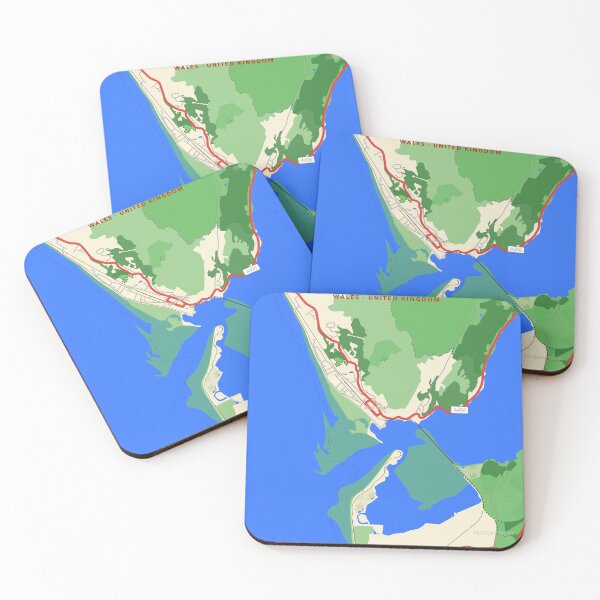 Item preview, Barmouth Map Poster - Comic Room designed and sold by Patterned by Pixels.