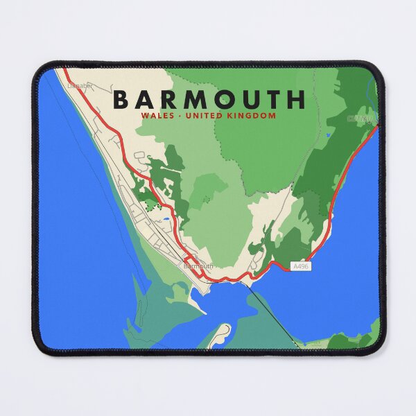 Item preview, Barmouth Map Poster - Comic Room designed and sold by Patterned by Pixels.