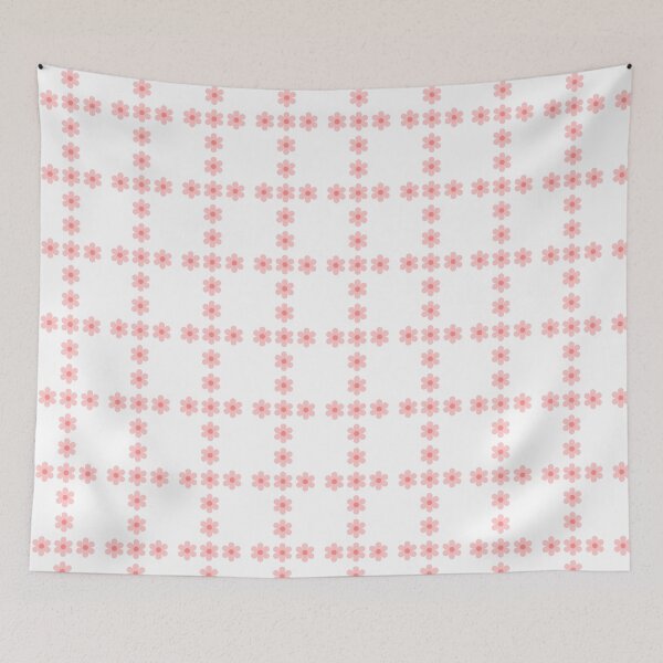 Item preview, Preppy Pink Floral Grid Plaid Seamless Pattern designed and sold by Rehnair.