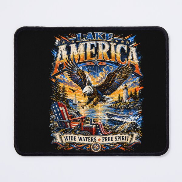 Item preview, Lake America USA Vintage Patriotic Design designed and sold by stershopepie.