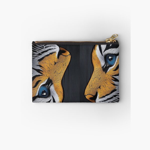 Item preview, Majestic Blue Eyed Tiger Split Portrait designed and sold by DKSH1234.