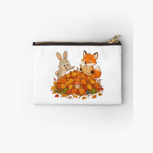 Item preview, Autumn Adventure  — Fox with Map, Pointing Bunny, and Hidden Mushroom designed and sold by Krasnovaovaova.