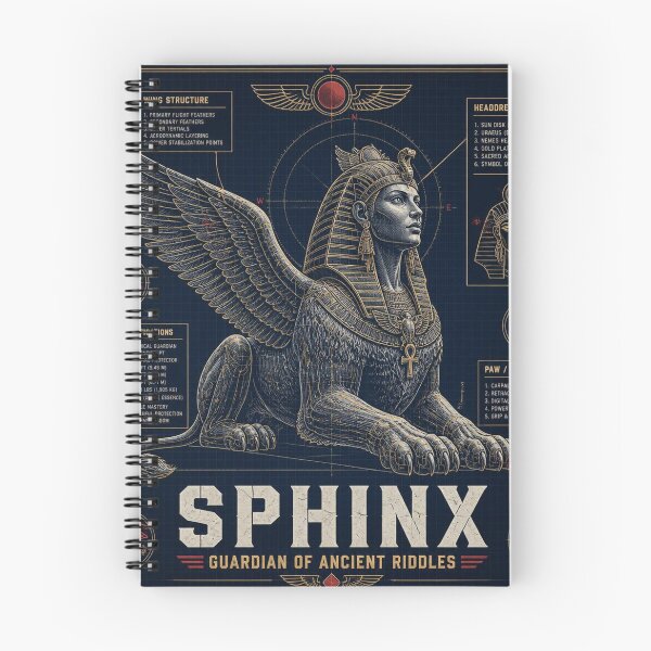 Item preview, Sphinx Blueprint - Guardian of Ancient Riddles Art designed and sold by SunnyDesign82.