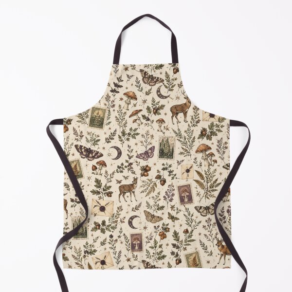 Item preview, Vintage Woodland Deer Moths Mushrooms Botanical Ephemera Pattern designed and sold by Pick&Grin.