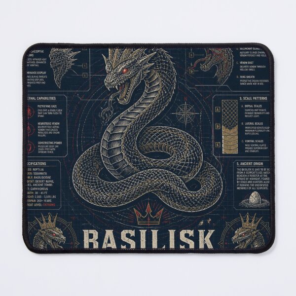 Item preview, Basilisk Blueprint - King of Serpents Art designed and sold by SunnyDesign82.