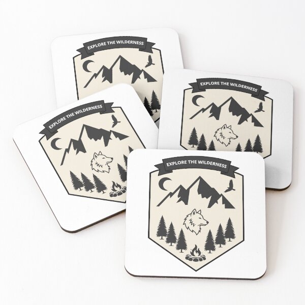 Item preview, Explore The Wilderness Vintage Wolf Shield Badge designed and sold by SteCreator.