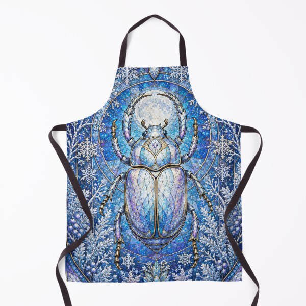 Item preview, The Winter Scarab – A stained-glass ice jewel designed and sold by Pixel Otaku Gallery.
