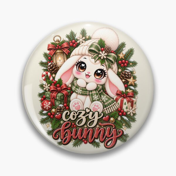 Item preview, Cozy Bunny Cottagecore Christmas – Cute Bunny Rustic Farmhouse Holiday Gift designed and sold by SaNaCreation13.