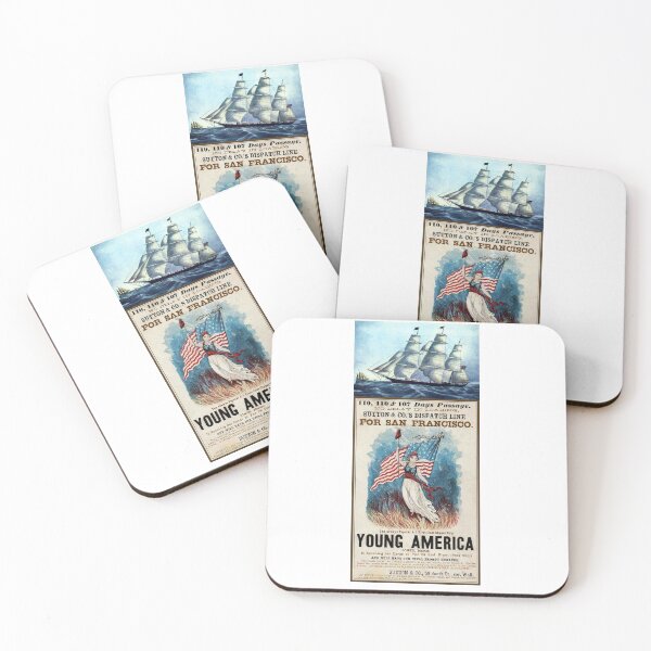 Item preview, ✨ Young America - San Francisco Clipper Ship 1853 - 1886  designed and sold by WheelieGdArt.