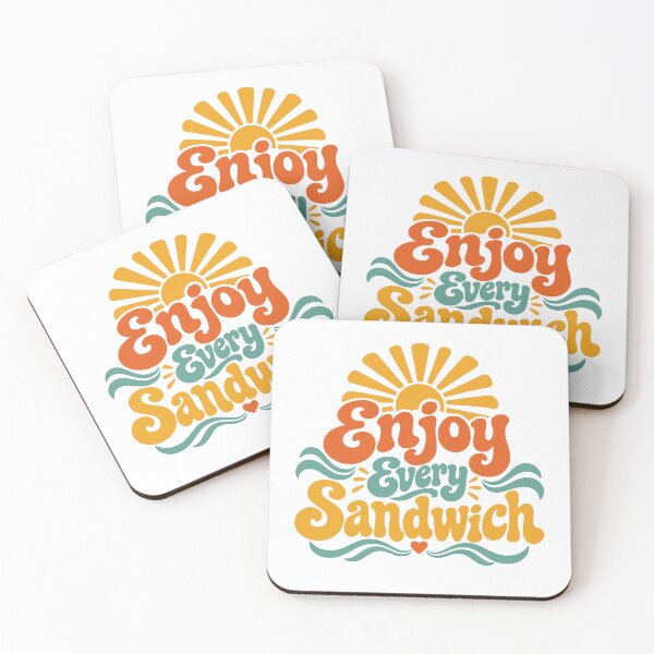 Item preview, Enjoy Every Sandwich – Retro Seventies Life Motto designed and sold by picadillyprints.