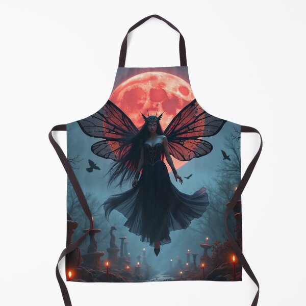 Item preview, Blood Moon Dark Fairy – Gothic Butterfly Queen in an Enchanted Haunted Forest designed and sold by Dream Bloom Gallery.