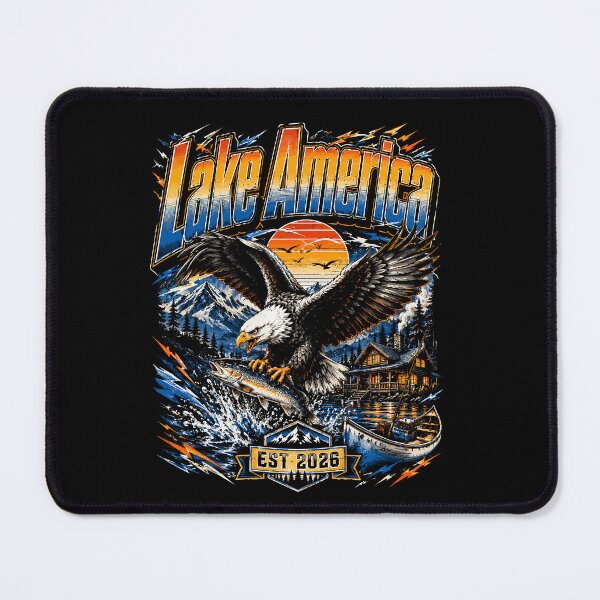 Item preview, Lake America Vintage Sunset Lake Life designed and sold by HaytamShop.