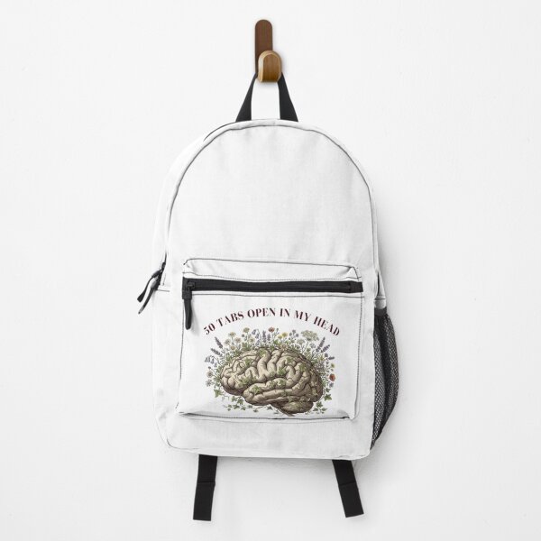 Item preview, 50 Tabs Open In My Head Floral Botanical Brain designed and sold by DNBY.
