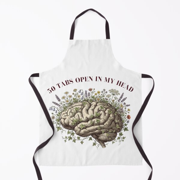 Item preview, 50 Tabs Open In My Head Floral Botanical Brain designed and sold by DNBY.