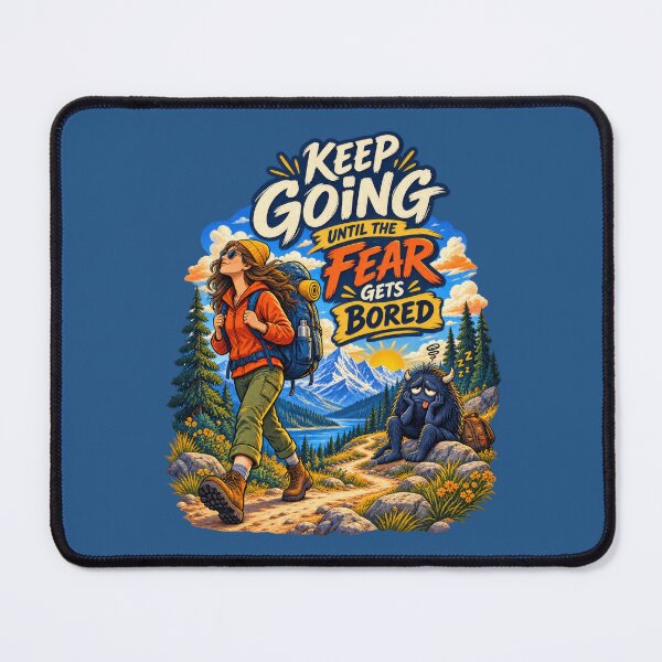 Item preview, Keep Going Until the Fear Gets Bored designed and sold by Mosslume Studio.