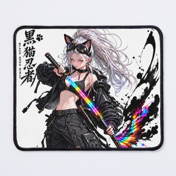 Item preview, Black Cat Ninja – Rainbow Katana designed and sold by Neo Edo Studio.