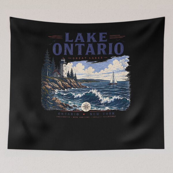 Item preview, Lake Ontario Forever Vintage Lake Life Design designed and sold by HaytamShop.