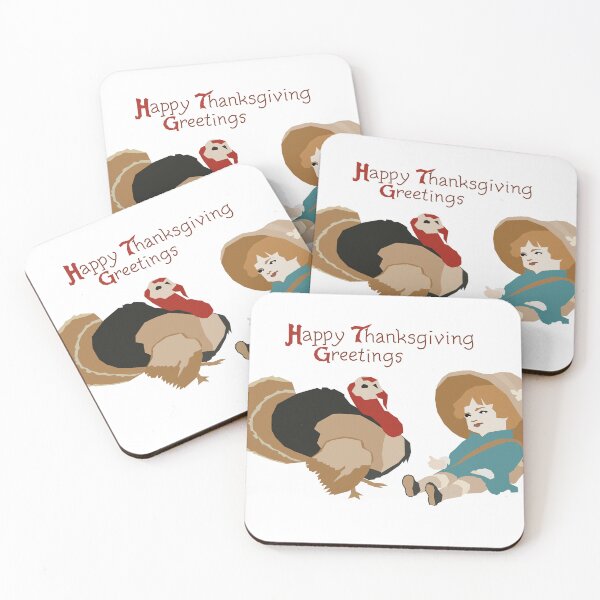 Item preview, Happy Thanksgiving Illustration with Turkey and Woman in Vintage Retro Style designed and sold by maewjpho.