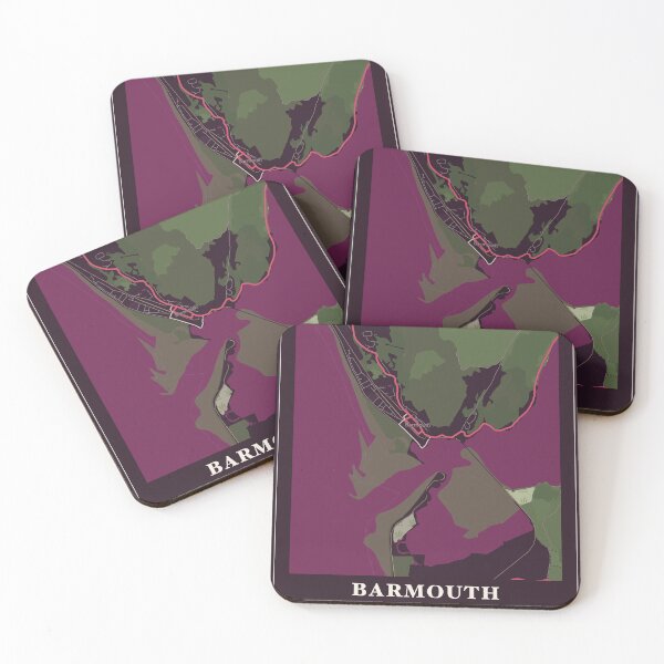 Item preview, Barmouth Map Poster - Wine Bar designed and sold by Patterned by Pixels.