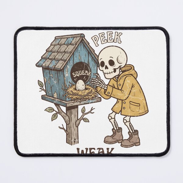 Item preview, Cute Skeleton Peeking Into Birdhouse Egg Raincoat Retro Graphic designed and sold by MisteryDesigner.